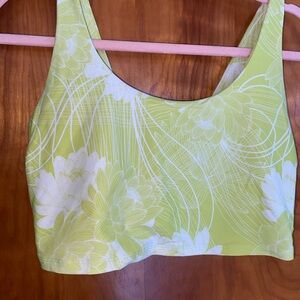 Floral Yellow Athletic Bra